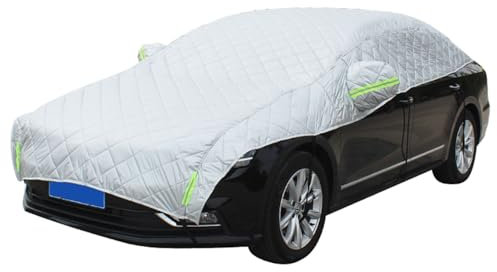 Halbgarage für 𝖬azda MX-5 NC Anti-Hagel-Autoabdeckung,Dicke Auto-Hagelabdeckung,Windschutzscheiben-Hagelschutz mit Reflektierenden Streifen,Allwetterschutz