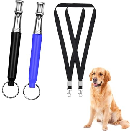 SHYSBV2 Stück Hundepfeife Hochfrequenz Lautlos, Einstellbare Ultraschall-Hundepfeife für Rückruf & Hundetraining, Erziehungshilfe für Welpen und Hunde