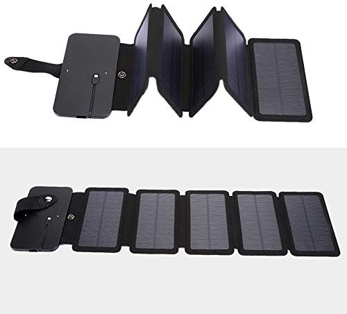 Topyond Solar Power Bank 25000mAh Foldable Solar Panel Charger, USB Portable Battery Pack with Solar Charging for Camping Hiking Travel