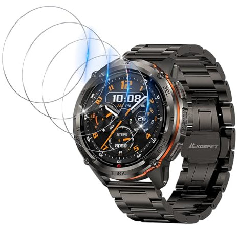 Funrae Protecteur d'écran Compatible avec KOSPET TANK T3 Ultra 2, 2.5D 9H HD Protecteur d'écran de Protection en Verre trempé Anti-Bulle Anti-Rayures Film de Verre [4 pièces]
