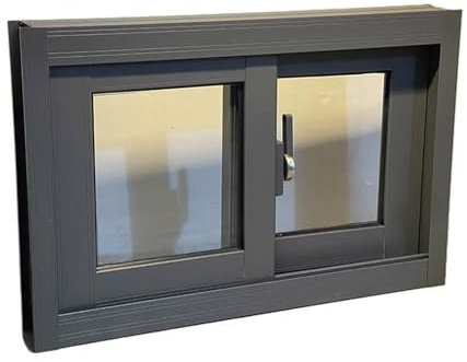 JIAOCKJIAO Kellerfenster Schiebefenster, Hausersatz-Schuppenfenster, Abschließbare Kellerglasfenster, Schwarzes Oberlicht-Sturmfenster, Mobilheim-Hühnerstall-Fensterersatz(WxH 47x14in/119x36cm)
