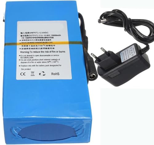 Pacco Batteria Al Litio 12V 20Ah Pacco Batteria Ricaricabile 12 Volt DC Batteria Ai Polimeri Di Litio Portatile Per Alimentazione Strisce Luminose A LED Con Caricabatterie 12V 20000mah