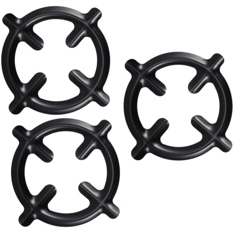 MUELODSIC Gasherdgestelle und Speziellem Design mit Glatter Oberfläche aus Eisen 3 Stück und Kaffeekannenständer für Gasherd in Küche