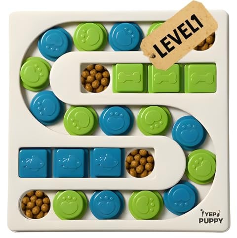 YEPPUPPY Hunde Denkspielzeug – Intelligentes Puzzle für Nasenarbeit & Beschäftigung, Welpenspielzeug ab 2 Stufen, robust & interaktiv, Geduldsspiel, Geschenk für Hunde (White)