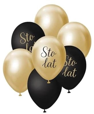 B&C Ballons Strauß j. zlot-schwarz hundert Jahre 7pcs