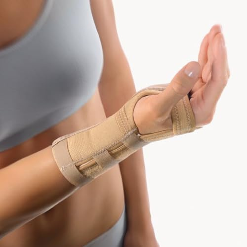 Bort Handgelenkstütze mit Alu-Schiene - links, Beige, XL