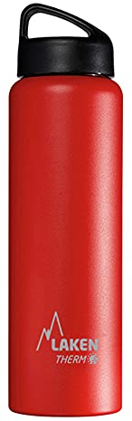 Laken Classic Botella Térmica Acero Inoxidable 18/8 y Doble Pared de Vacío, Unisex adulto, Rojo, 1000 ml