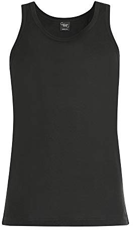 CIELLEGI Vogatore in filo di scozia uomo spalla larga art.702 (3pz) - 6, Nero