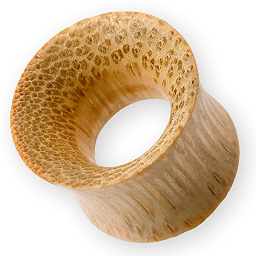 Fly Style Flesh Tunnel Ohrplug - Piercing-Schmuck aus Holz, Grösse:28 mm, Materialwahl:Bambus