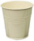 spring life 10.5CM METAL TIN FLOWER POT PLANTER PEN HOLDER CONTAINER (cream)