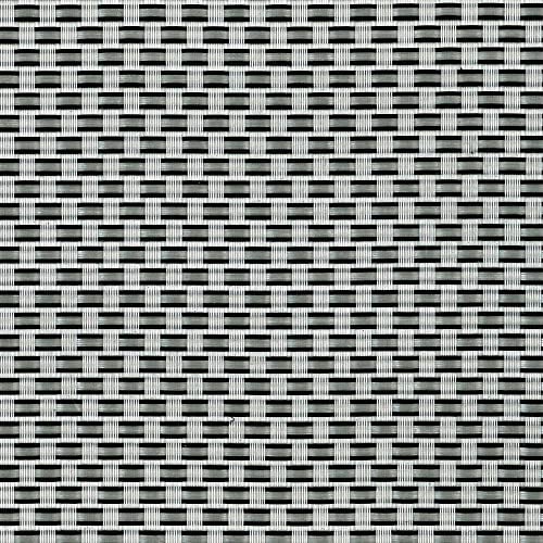 TENAX Rete Tessuta Decorativa Frangivista Composta da PVC e Poliestere, Texstyle Plus, Argento-Nero, 1,00x5 m