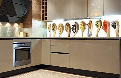 Dimex Küchenrückwand Folie selbstklebend LÖFFEL | Klebefolie - Dekofolie - Spritzschutz für Küche | Made in EU - 180 cm x 60 cm