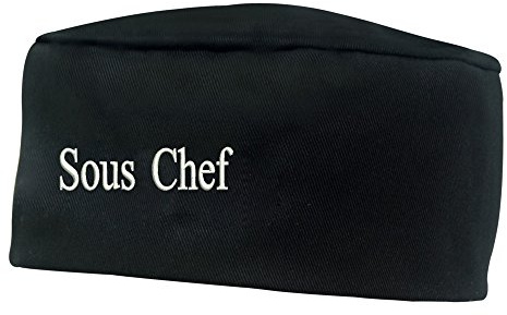 MFAZ Morefaz Ltd UNISEX Küche Restaurant Cook Cap Mütze für Restaurant Kochen Su Chef, Head Chef,Chefs (Sous Chef, Black S/M)