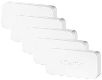 Somfy 2401488 - IntelliTAG, intelligenter Sensor für Home Alarm, Weiß, 5 Stück | Sabotageschutz | Funkreichweite bis zu 200 M (in Freifeld)