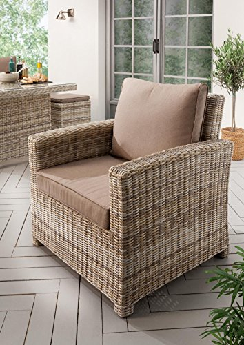 Destiny Loungesessel Alcudia 80x80x85cm, Polyrattan, inkl. Auflagen