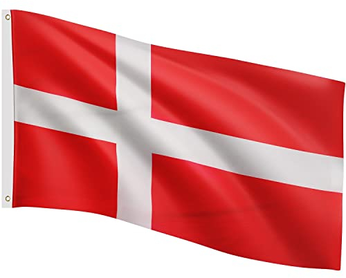 FLAGMASTER Flagge, 30 verschiedene Fahnen zur Wahl, Größe 120 cm x 80 cm, Dänemark