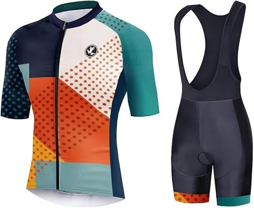 UGLY FROG Herren Fahrradbekleidung Set Schnell Trocknend Radtrikot (Radjacke und Radhose)