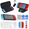 17 en 1 Kit de Accesorios para Nintendo Switch, Funda para Nintendo Switch con 10 Cartucho de Juego | 2 Protector de Pantalla | Carcasa de Silicona y Plastico | Tapas para Joystick | Soporte Ajustable
