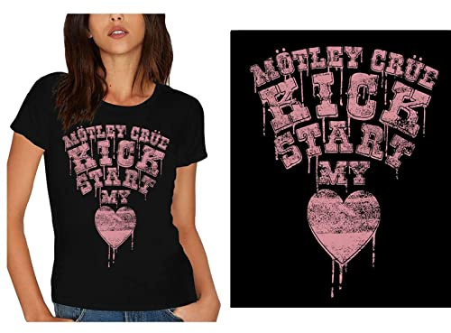 Band Monkey Motley Crue Ladies T-Shirt Kick Start My Heart