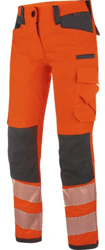 WÜRTH MODYF Warnschutz Bundhose Neon Damen - professionelle Arbeitshose für Damen - Warnschutzhose mit Knieschutztaschen - in den Größen 32-54 in Gelb und weiteren Farben