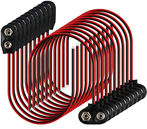 40 Pcs 9v Kabel Anschluss Batterie Clip Anschluss 9v Batterie Kabel Anschluss 9 V Batterie Adapter 9v Anschlusskabel für 9V Alkalibatterien Blöcke Spielzeugen Telefonen Beleuchtungskörpern