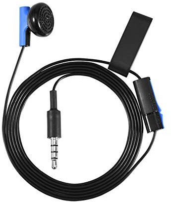 Auriculares para juegos, auriculares azules para juegos de 3,5 mm, diseño en la oreja, tecnología de micro sonido, auriculares con micrófono para el controlador Sony Playstation 4, almohadillas de ABS