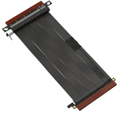 LINKUP - Ultra PCIe 4.0 X16 Riser Cable [RTX4090 RX6950XT x570 B550 Z690 Tested] Shielded Extreme High-Speed Vertical Mount Gaming PCI Express Gen4 | Dual Reverse Connectors (20cm) Designed for ITX