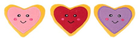ZippyPaws Valentine's Miniz 3er-Pack - Herzkekse