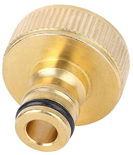Brass Garden Hose Connectors Adapter, Akozon 1 Inch Quick Brass Tap Connector for Connecting Hose Pipe Parts for Garden Hose Connectors