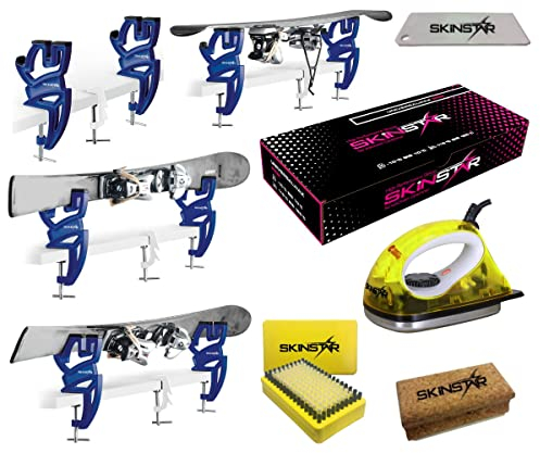 SkinStar Skiwax Set Skiwachs Starter Set Skispanner 24 Hours Ski Vise 6- teilig