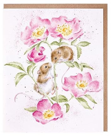 Wrendale Designs Grußkarte – Little Whiders (Mäuse) - Rosa - Tier - Allgemein - Greeting Card