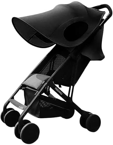 Pare-Soleil pour Poussette Anti UV UPF50+ Housse de Soleil Landau Protection Solaire Respirant Canopy Auvent de Poussette Bébé Imperméable Coupe-vent Pare Soleil Universel Canne Couverture de Soleil