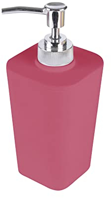 douceur d'intérieur, Distributeur Savon (7.3 x 7.3 x 18 cm) Vitamine Framboise, Plastique Soft Touch