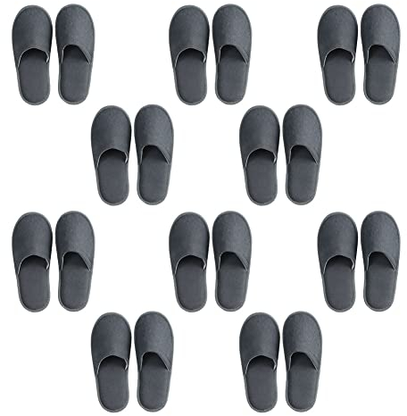 Teceyfeet Set di Ciabatte Ospiti Pantofole Usa e Getta Non- Slip Slipper Casual Scarpe da Casa Pantofole Pieghevoli,10 Paia Pantofole Donna Uomo per Hotel Viaggi Ospiti Home Spa