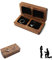 Hudiepan Ringbox Hochzeit Holz, Ringschatulle Hochzeit, Quadratische Ringschatulle, Ringträgerbox, Ringe Holz, Ringbox, Holz Ehering Box für Vorschlag Hochzeit Verlobung Geburtstags Zeremonie