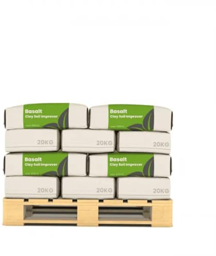 Basaltmehl - 480 kg für 4.800 m2 - Naturbelassenes Urgesteinsmehl Für Gesunde Pflanzen Und Bodenverbesserung - Reich An Spurenelementen - Organifer