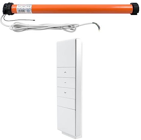 3T-MOTORS Funk-Markisenmotor 3T45-40R + HSF1 (Zugkraft 40 Nm/80 kg) zum Nachrüsten bei Markisen bis 5 m Ausladung, einfache Montage mit Zubehör, Markisenantrieb (Adaptersatz 78 mm rund)