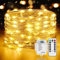 Vacoulery Fairy Lights Battery Operated, 1 Pack 12M 120 LED Battery Fairy Lights 8 Modes Remote Control Timer for Indoor Outdoor Lighting, Bedroom, Wedding Decor, Party, Christmas, Tree Decoration
