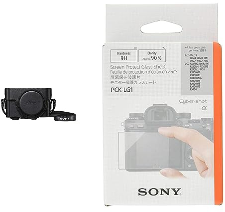 Sony LCJ-RXK Schutzhülle für Kameras der RX100-Serie & PCK-LG1 (Schutzglas für LC-Display A9)