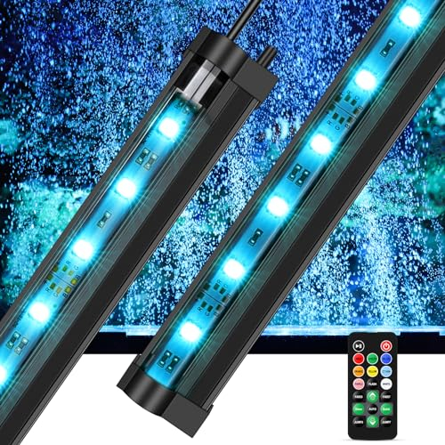 fishkeeper Aquarium LED Beleuchtung Aquarium air Bubble Licht Aquarium Luftblasenleuchte Mehrfarbiges Bubble Light Umgebungslicht für Aquarien 4W