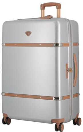 JUMP Mittelgroßer Koffer RPET Cassis Riviera ECO 4 Räder (8301RE) (Marineblau), silber, Mittelgroßer Koffer mit 4 Rädern