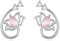 Lotus Blume Ohrringe für Damen Silber 925 Rosa Opal Ohrstecker Blume Knorpel Ohrringe Schmuck Geschenke für Frauen Mädchen (Rosa Opal)