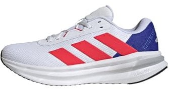 adidas Herren Galaxy 7 Running Shoes Laufschuhe, FTWR White/Lucid red/Lucid Blue, 40 2/3 EU