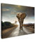 MuchoWow© Wandbilder 70x50 cm Schlafzimmer Home Deko Wohnung Bild Tier Wohnzimmer Fotoleinwand Wand Bilder Tierbilder auf Leinwand Wall Decor Wanddeko Waldtiere - Elefant - Sonnenuntergang