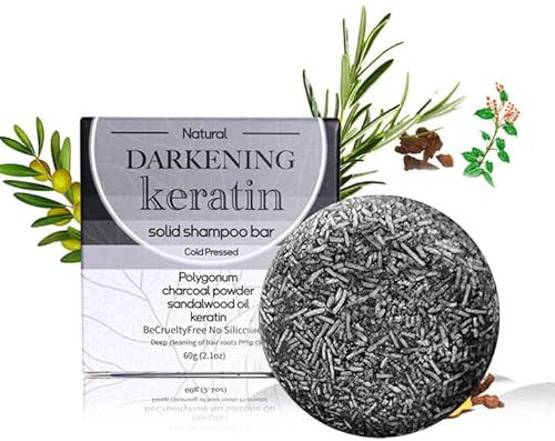 1 Pack Anti Gray Bar, Grau Glanz Seife, 2024 Neu Black Soap, Natural Bamboo Charcoal Hair Soap Anti Grey Bar Natural Darkening Seife Das Haarwachstum for Grey Hair, Restore Natural Hair Colour