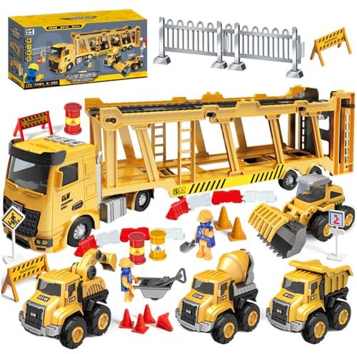 Autotransporter Spielzeug Kinder Baufahrzeuge Kinder groß LKW Fahrzeug 3-8 Jahre Jungen (GLW904)