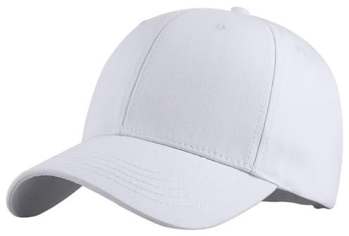 Movocaty Premium 100% Baumwolle Große Baseballkappe Verstellbare Passform für Größere Köpfe Ergonomisches Design Klassische Stilvolle Herren Schwarz Baseballkappe