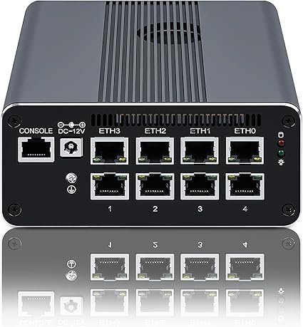 Ttfzzztech Firewall Micro Appliance Mini PC, Core i3- N305 Router PC, 8GB DDR5 128GB SSD Mini Computer, 8xi226-V 2.5GbE, HDMI+DP+Type-C Triple Display Desktop Micro Computer