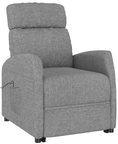 Kangmusi Aufstehsessel Hellgrau Stoff, kangmusi329605