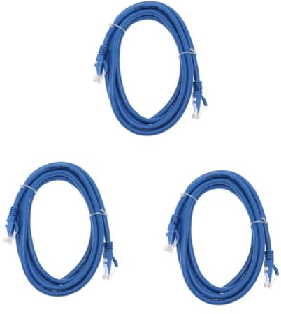 Housoutil 3pezzi Ethernet Metri Connettore Maschio e Prestazioni Per Domestica e Colore Blu